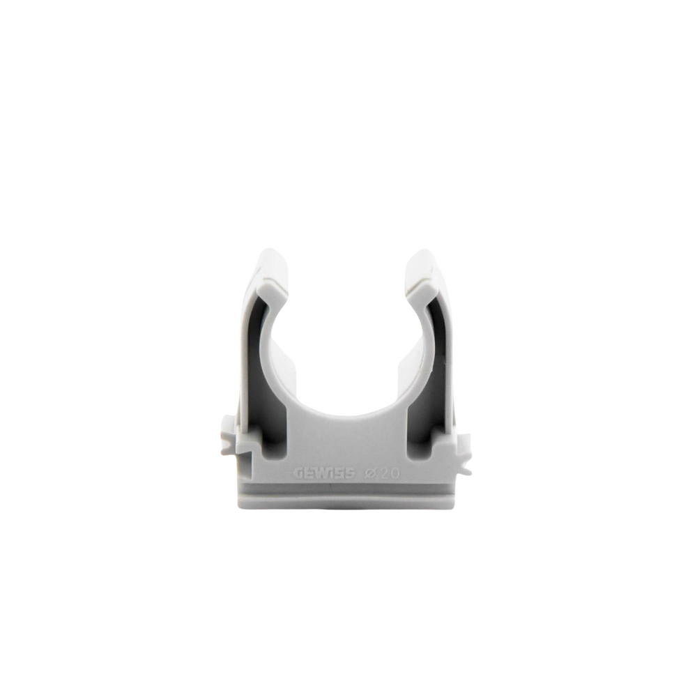 Soporte de presión (Abrazadera), PVC Auto-extinguible, abierto para tubería de 20 mm - Image 3