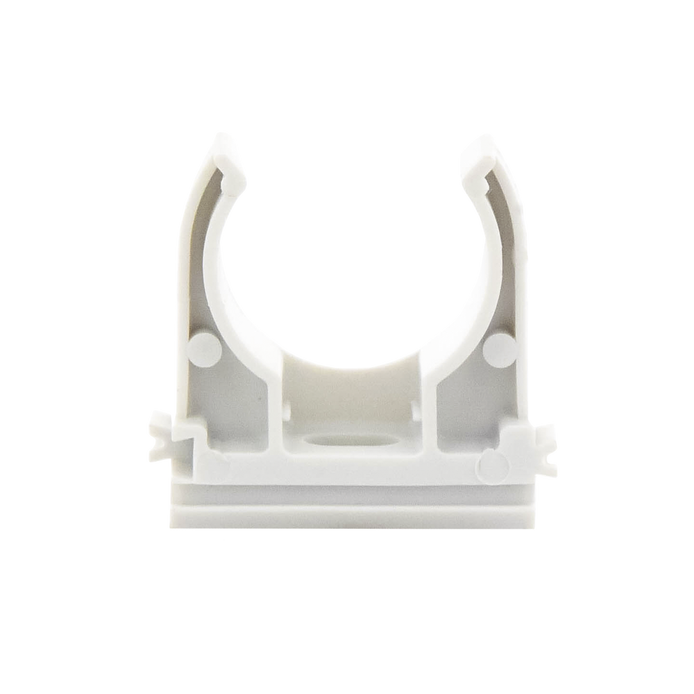 Soporte de presión (Abrazadera), PVC Auto-extinguible, abierto para tubería de 25 mm - Image 3