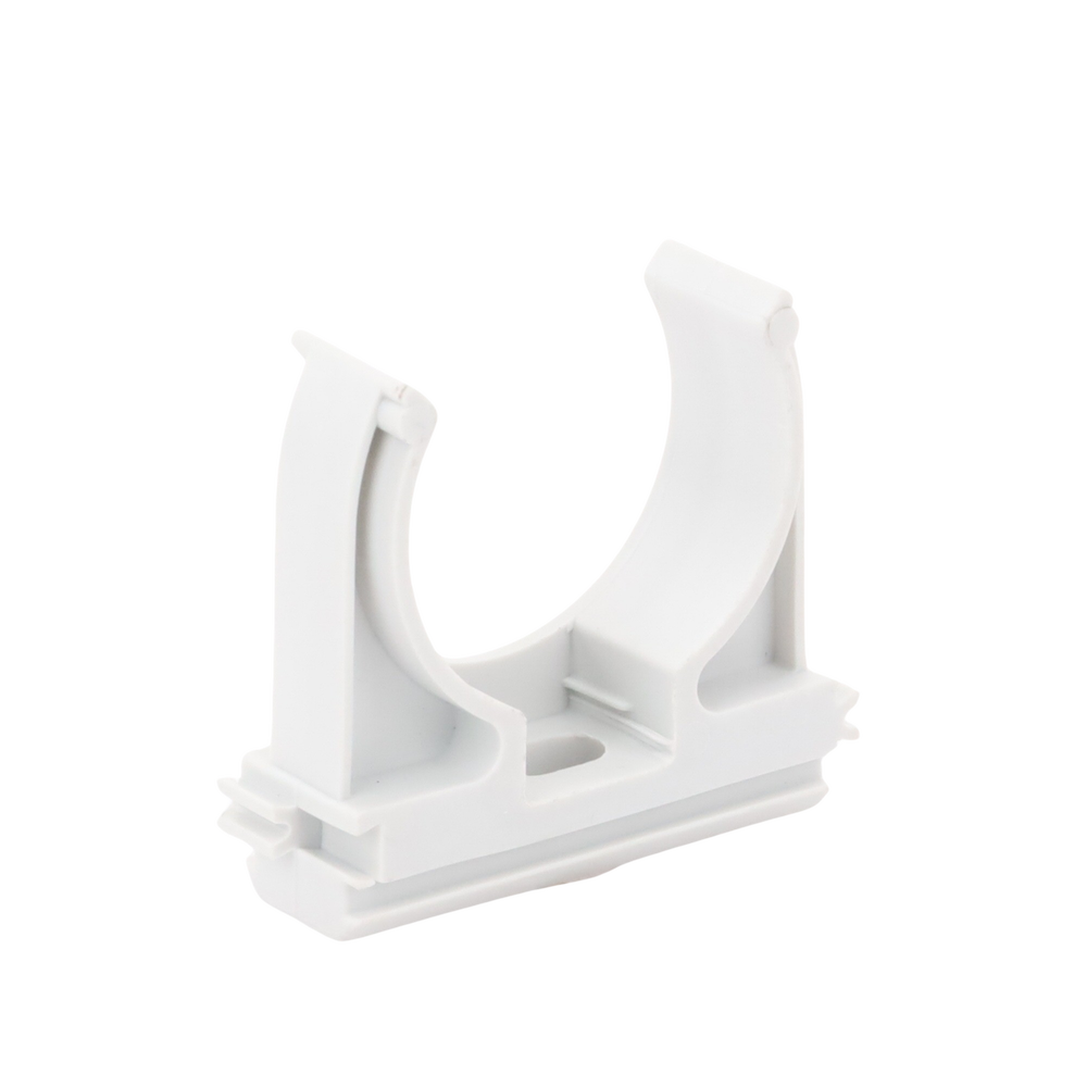 Soporte de presión (Abrazadera), PVC Auto-extinguible, abierto para tubería de 32 mm - Image 2