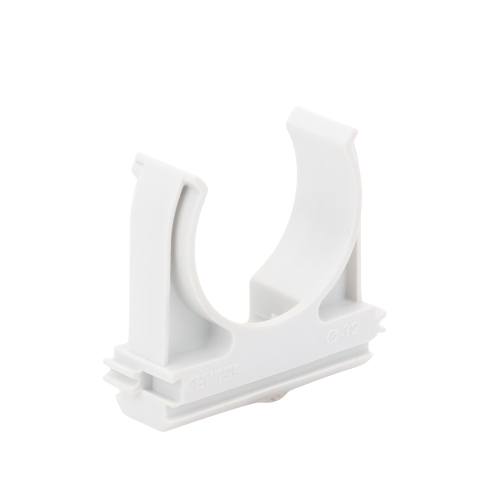 Soporte de presión (Abrazadera), PVC Auto-extinguible, abierto para tubería de 32 mm - Image 3