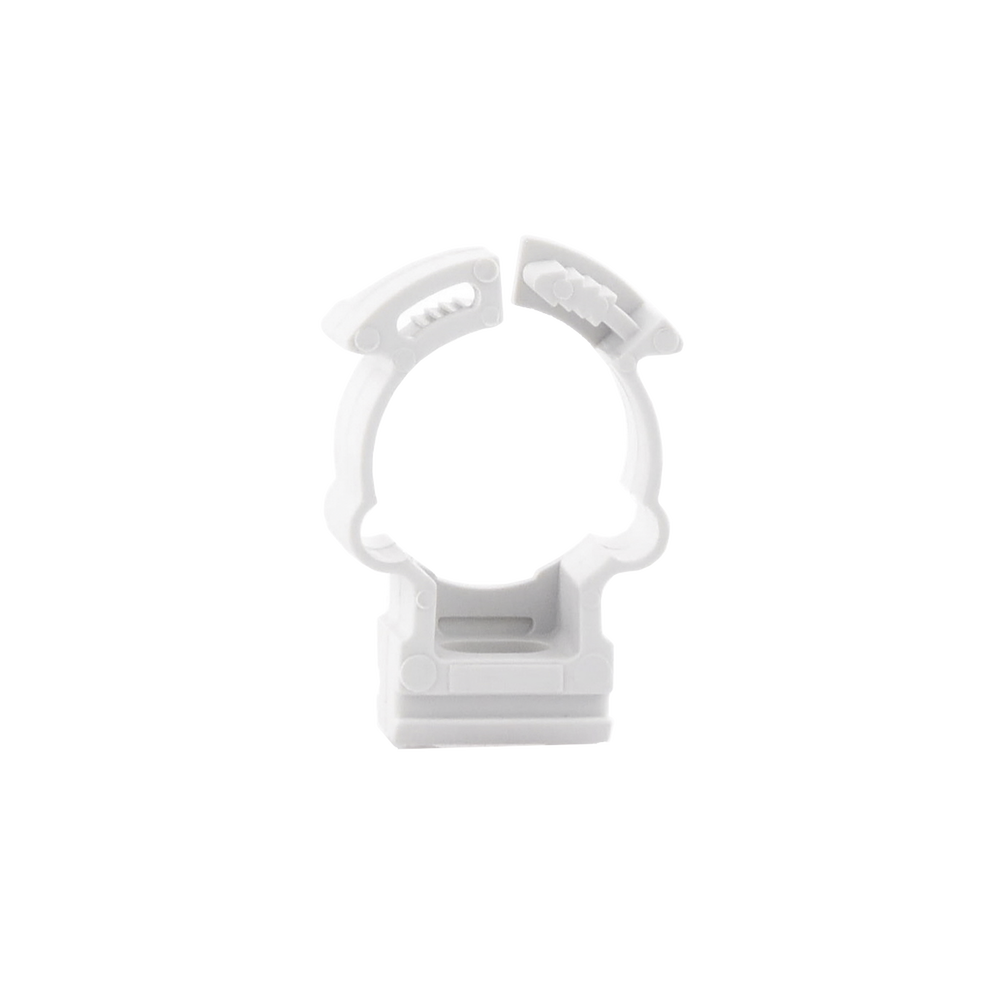 Soporte de collar (Abrazadera), PVC Auto-extinguible, cerrado para tubería de 20 mm - Image 4