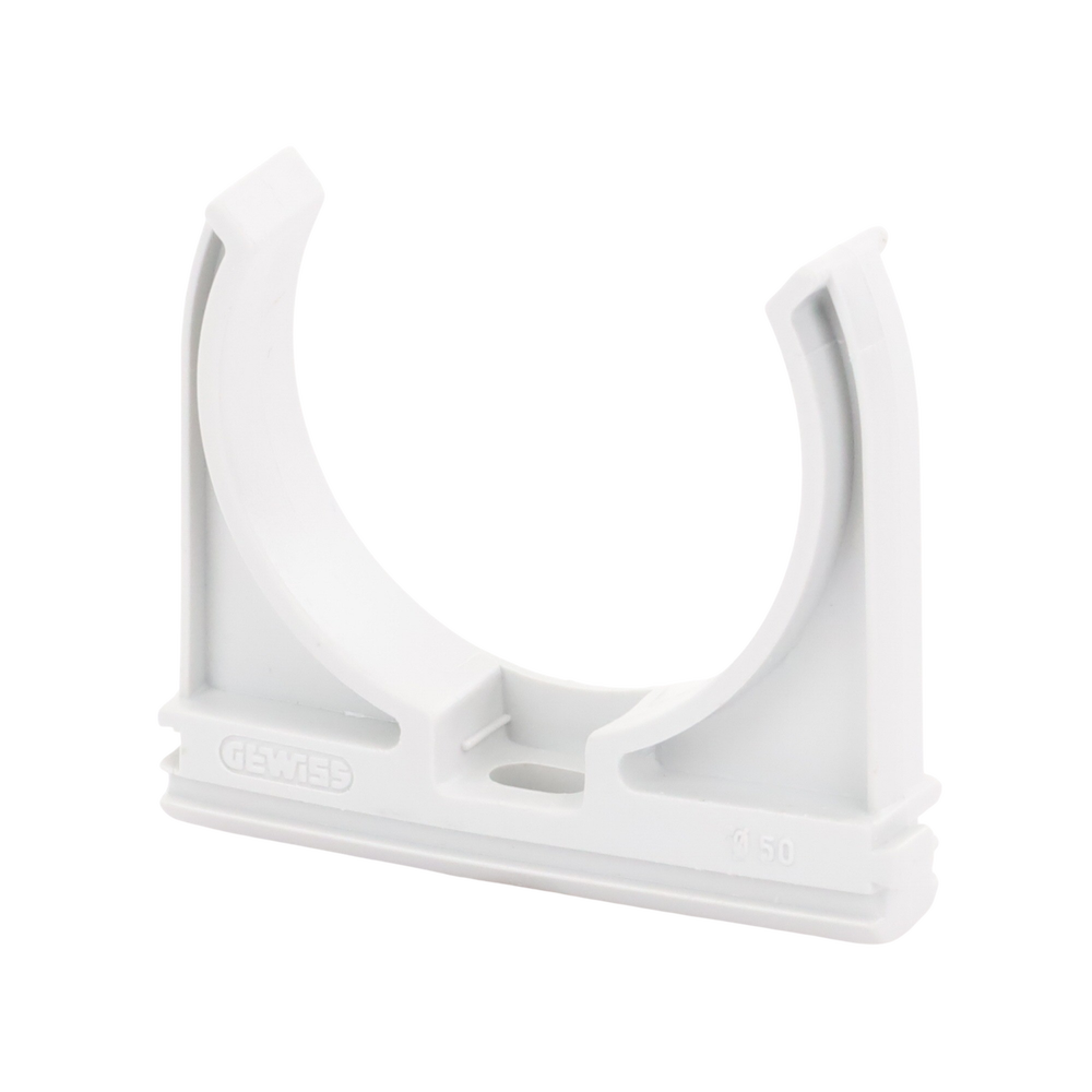 Soporte de presión (Abrazadera), PVC Auto-extinguible, abierto para tubería de 50 mm - Image 3