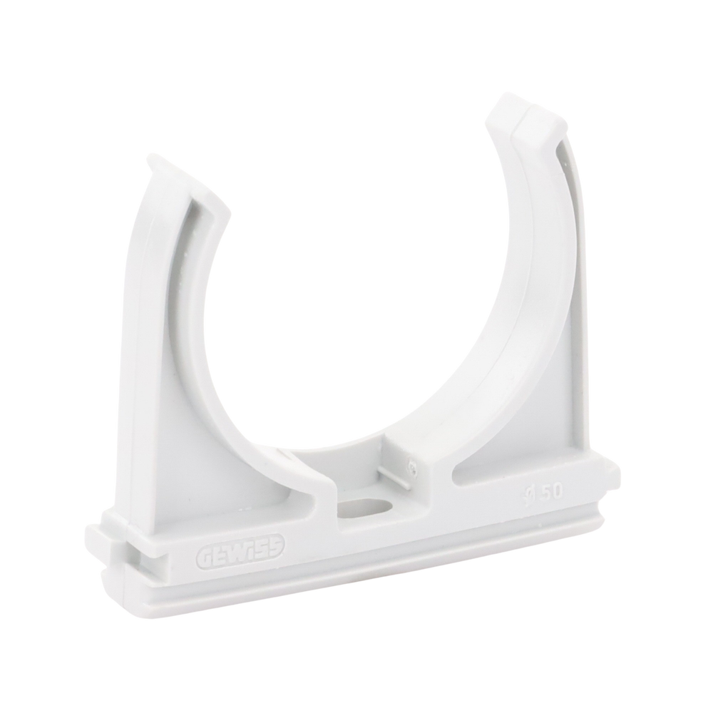 Soporte de presión (Abrazadera), PVC Auto-extinguible, abierto para tubería de 50 mm - Image 5