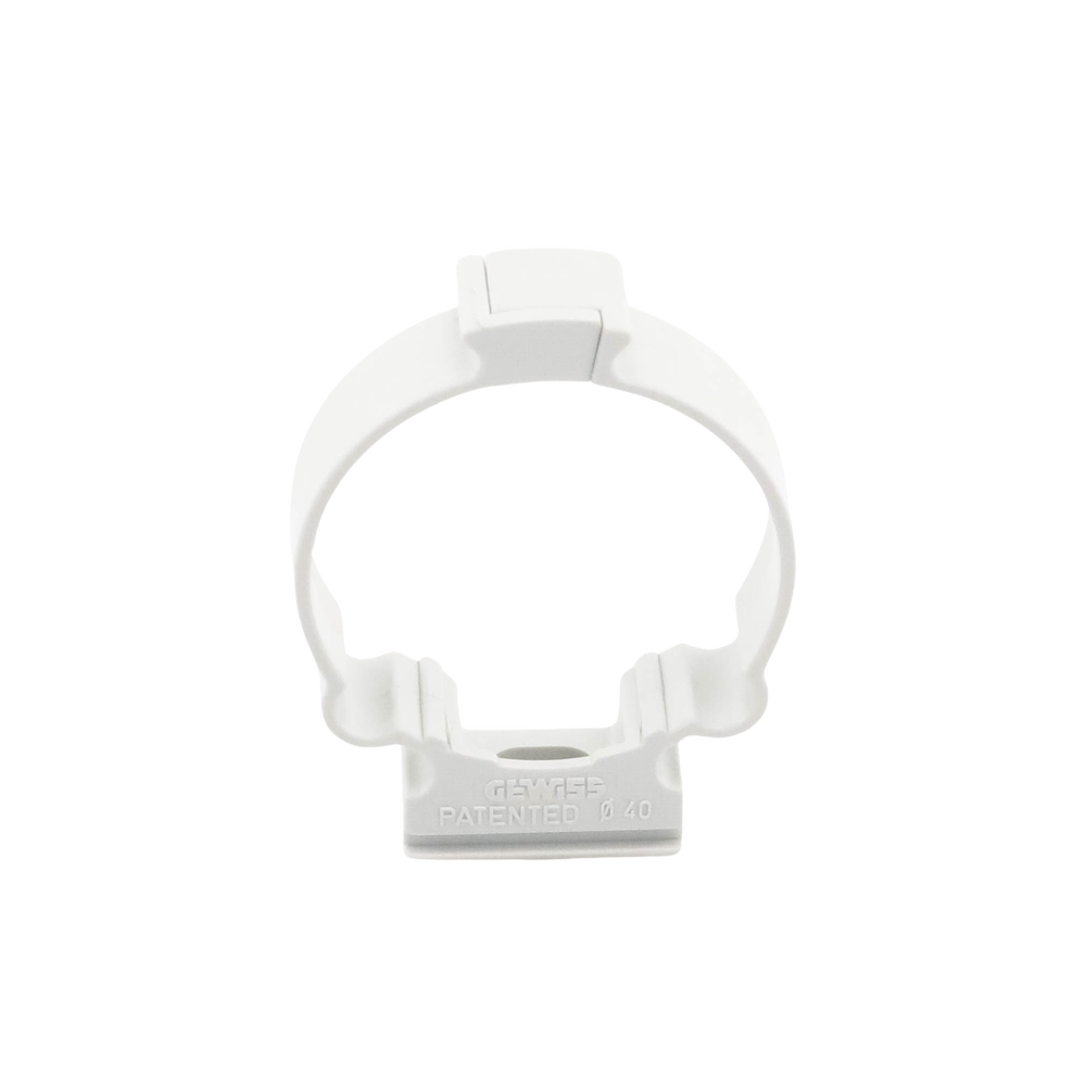 Soporte de collar (Abrazadera), PVC Auto-extinguible, cerrado para tubería de 40 mm - Image 2