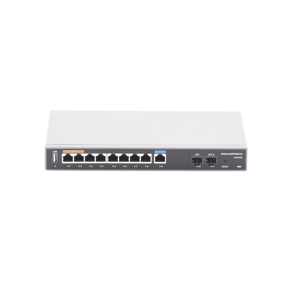 Router Gigabit VPN / Balanceador de cargas / 60,000 sesiones NAT / 9 puertos 10/100/1000 Mbps + 2 puertos SFP (WAN/LAN) / 1 puerto entrada PoE(af/at) / 2 puertos salida PoE (af/at) / Compatible con GWN Cloud. - Image 4