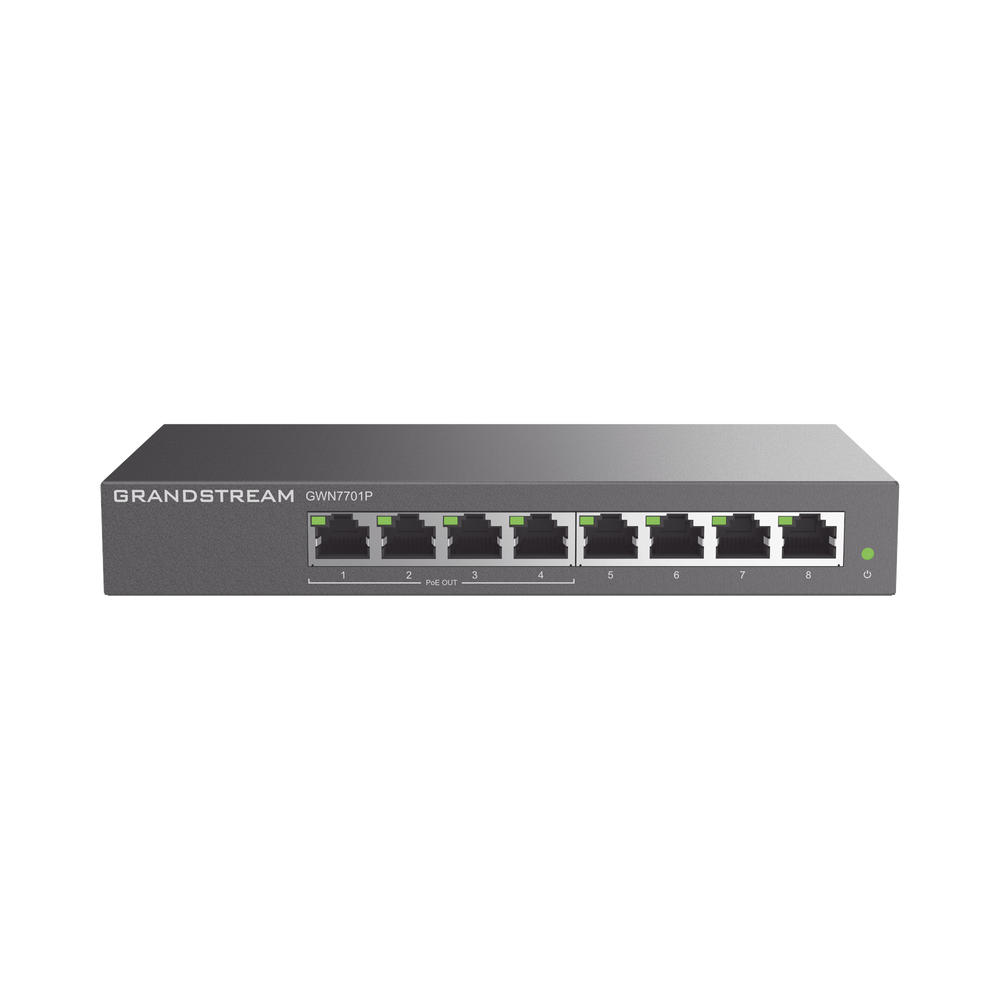 Switch PoE+ Gigabit No Administrable / 8 puertos 10/100/1000 Mbps / 4 puertos PoE+ / hasta 60W