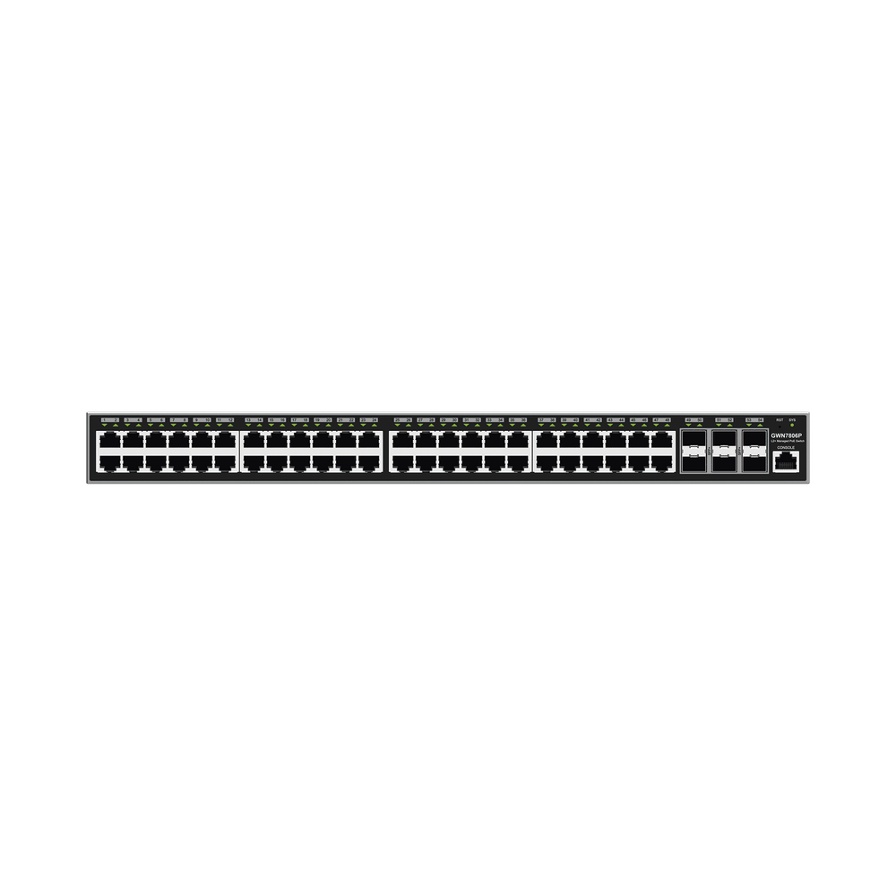 Switch Gigabit PoE+ Administrable / 48 puertos 10/100/1000 Mbps + 6 Puertos SFP+ / Hasta 400W / Compatible con GWN Cloud. - Image 2