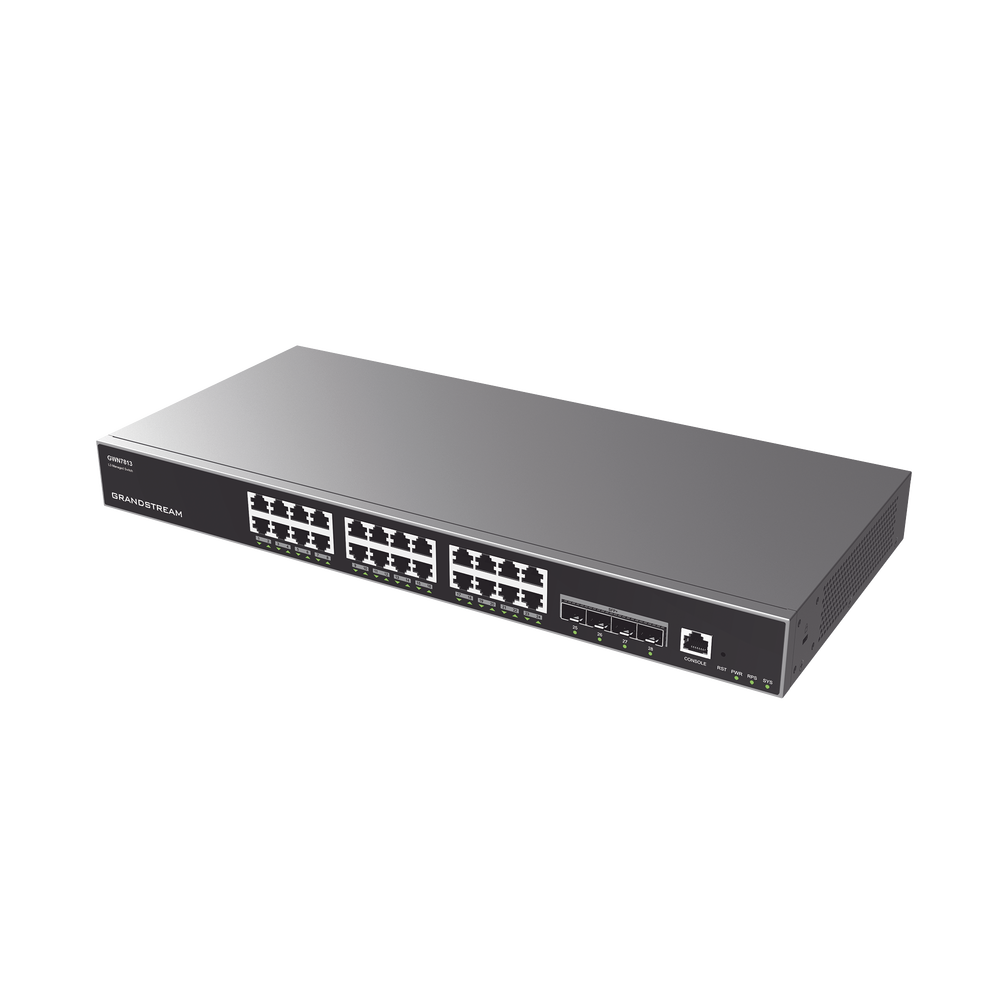 Switch Capa 3 Administrable / 24 puertos 10/100/1000 Mbps + 4 Puertos SFP+ de 10 Gigabits / Compatible con GWN Cloud. - Image 4