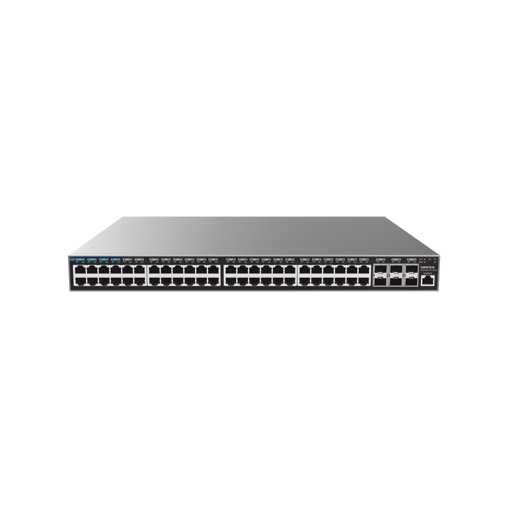 Switch Capa 3 Administrable / 48 puertos 10/100/1000 Mbps + 6 Puertos SFP+ de 10 Gigabits / Compatible con GWN Cloud. - Image 2