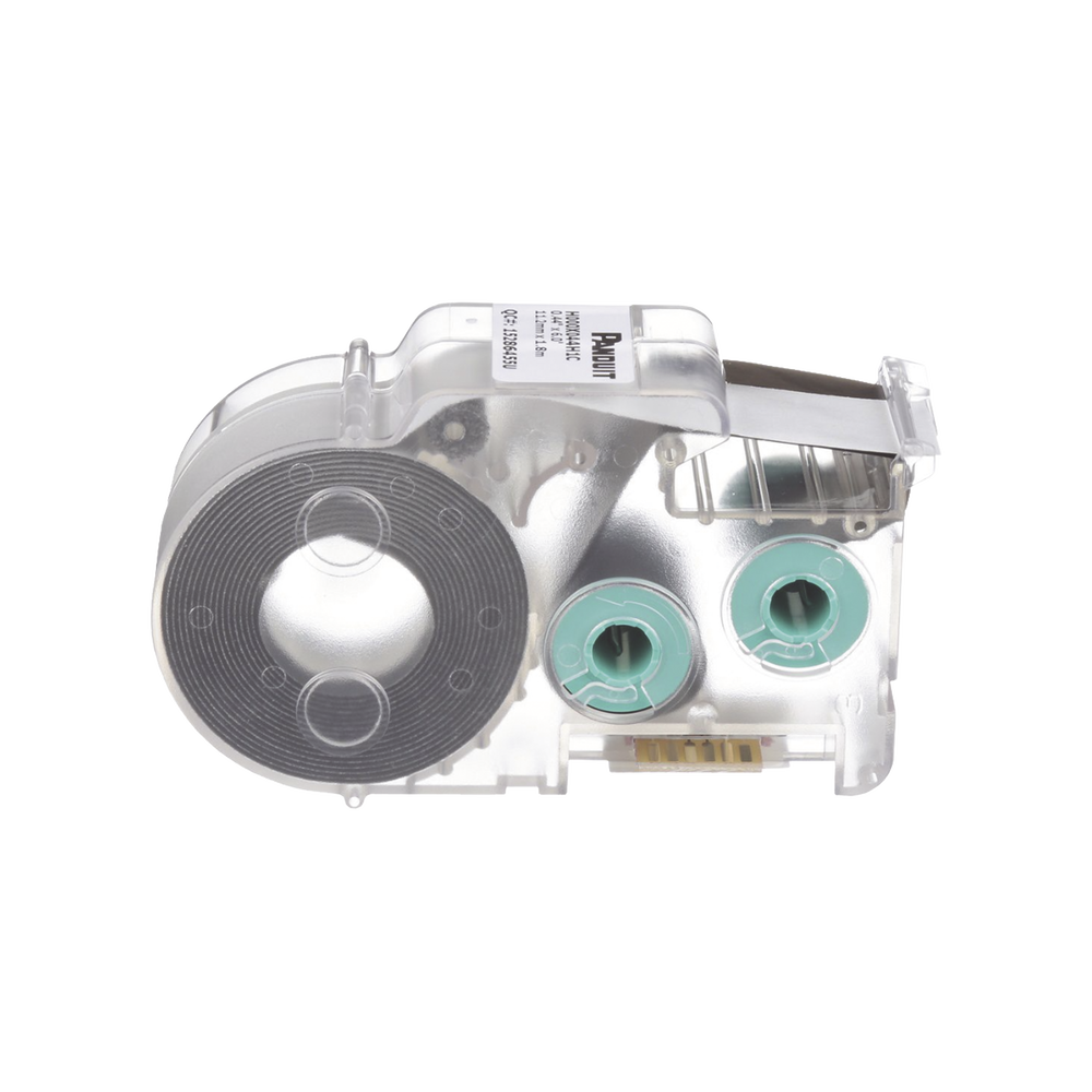 Casete de Etiquetas de Poliolefina de Cinta Continua, Tubo Termocontr?ctil, 11.2 mm de Ancho, 2.4 Metros (7.87 Pies) de Largo, Para Cables de 2 a 6.4 mm (16-10 AWG) de Di?metro, Color Blanco