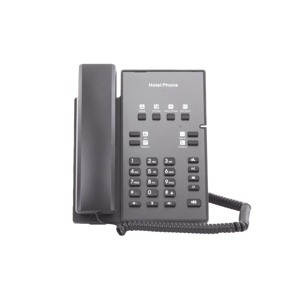 Teléfono IP para Hotelería, profesional con 8 teclas programables para servicio rápido, plantilla personalizable con PoE - Image 4