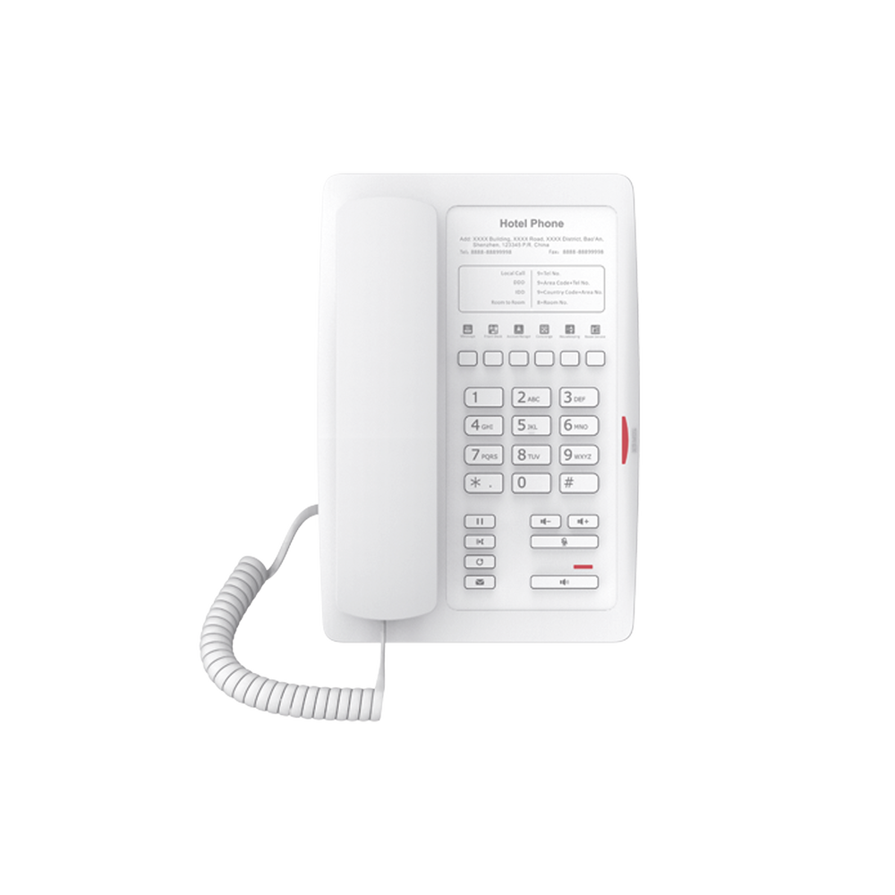 Teléfono IP para Hotelería, profesional con 6 teclas programables para servicio rápido (Hotline), plantilla personalizable con PoE - Image 2