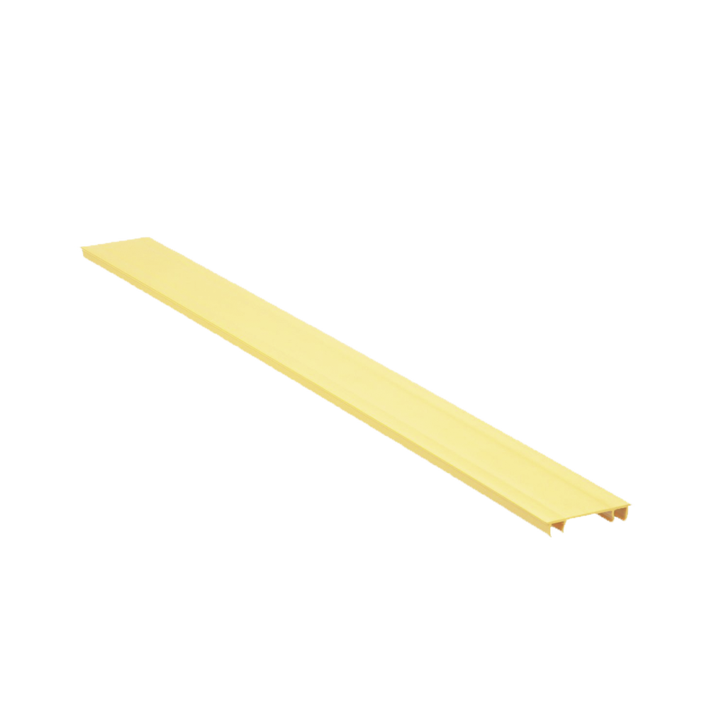 Tapa para Canaleta Ranurada Tipo H, de 2 in de Ancho, 1828.8 mm de Largo, Color Amarilo