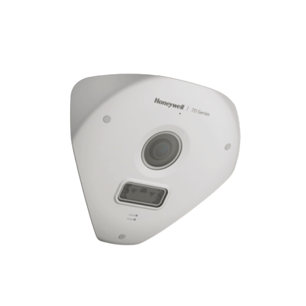 Fisheye de Esquina IP 5 MP / Lente 2.3 mm / 6 m IR Invisible / IA avanzada / Detección Facial/Merodeo/Intrusión / NDAA / ONVIF / H.265 / IP66 / NEMA 4X / PoE / Alarmas I/O Micrófono y Bocina Integrado / Serie 60 / Honeywell Security