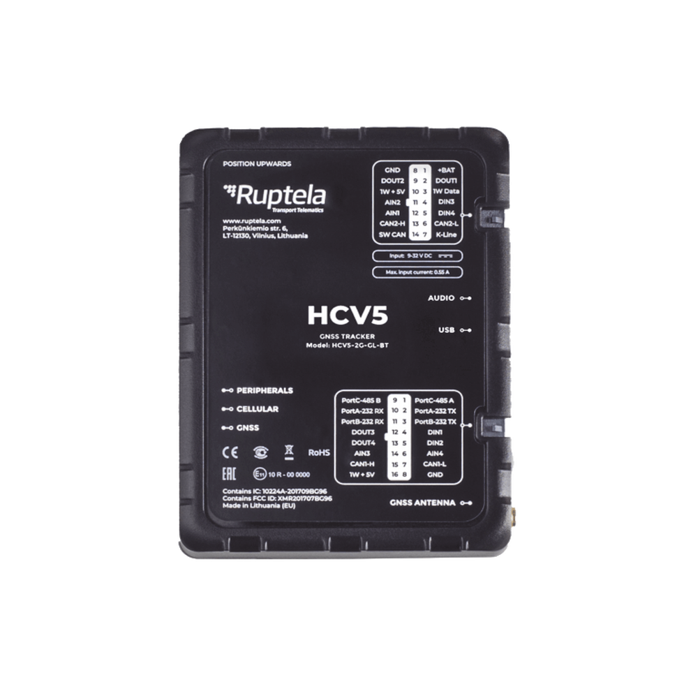 Localizador 4G LTE Obtenga información de la computadora del vehiculo lectura CAN, OBD y LCV / Sensores Bluetooth / Vehiculos ligeros / Vehiculos pesados / RS485 / RS232 / Análogico / RFID