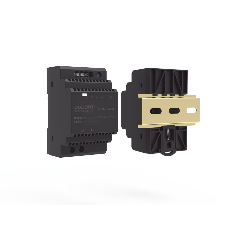 Fuente de Poder Industrial Entrada: 100-240 Vca / Salida: 24 Vcc/ 2.5 A/ 60 W/ Riel Din