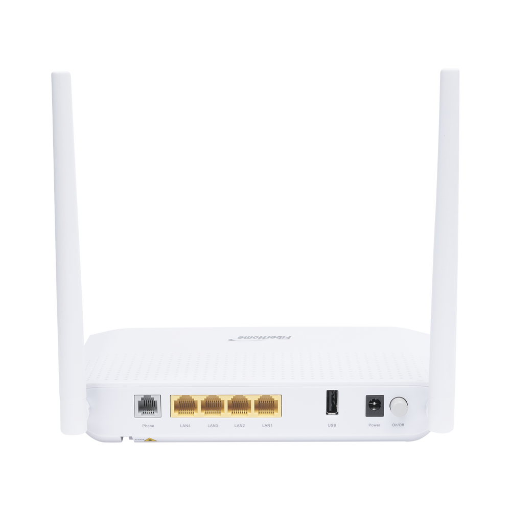 ONU GPON WiFi (2.4/5 GHz), 2 Antenas de 5 dBi, Compatible con OLTs de Terceros, MIMO 2x2, 4 puertos Gigabit + 1 POTS + USB, conector SC/UPC, (Gestión WAN desde la Interfaz de la ONU) - Image 4