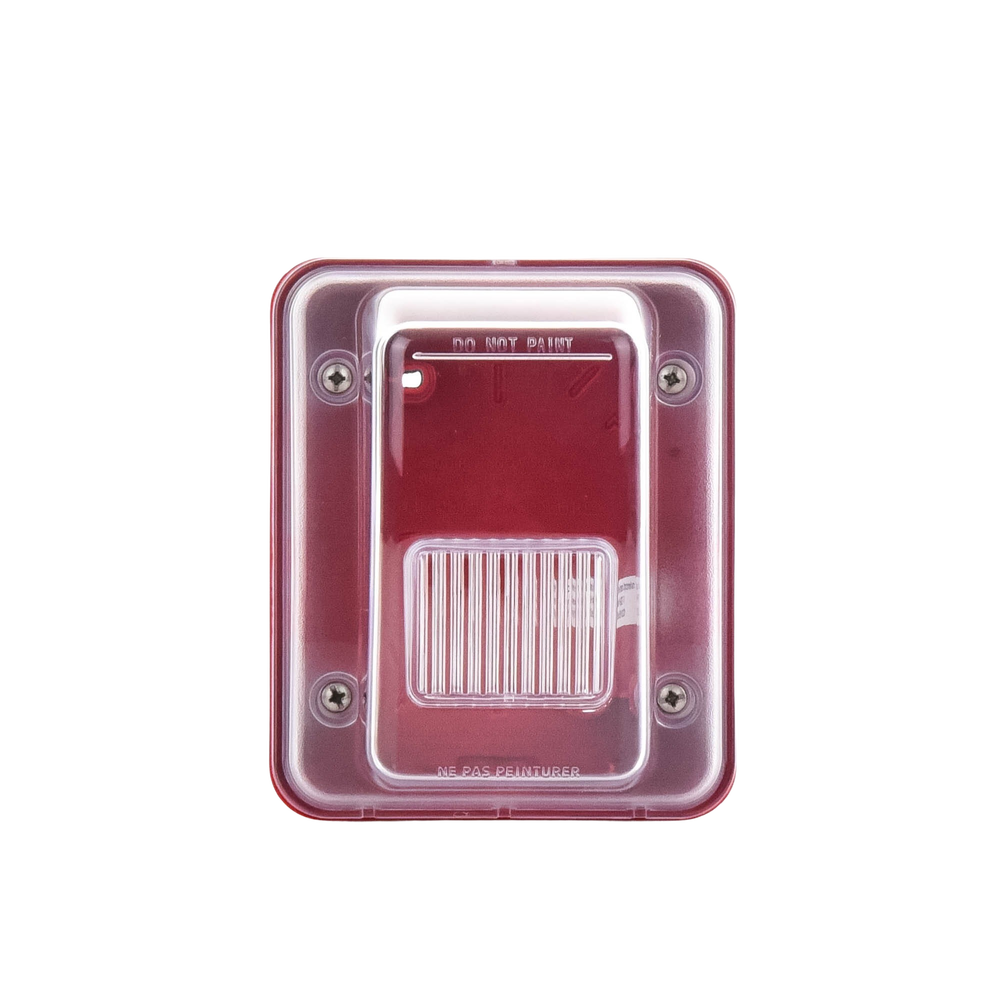 Cubierta para instalar sirenas estrobo en exterior compatible con estrobos sirenas Hochiki color rojo