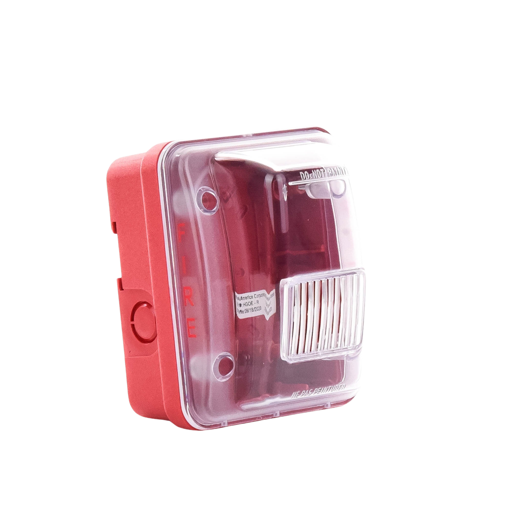 Cubierta para instalar sirenas estrobo en exterior compatible con estrobos sirenas Hochiki color rojo - Image 4