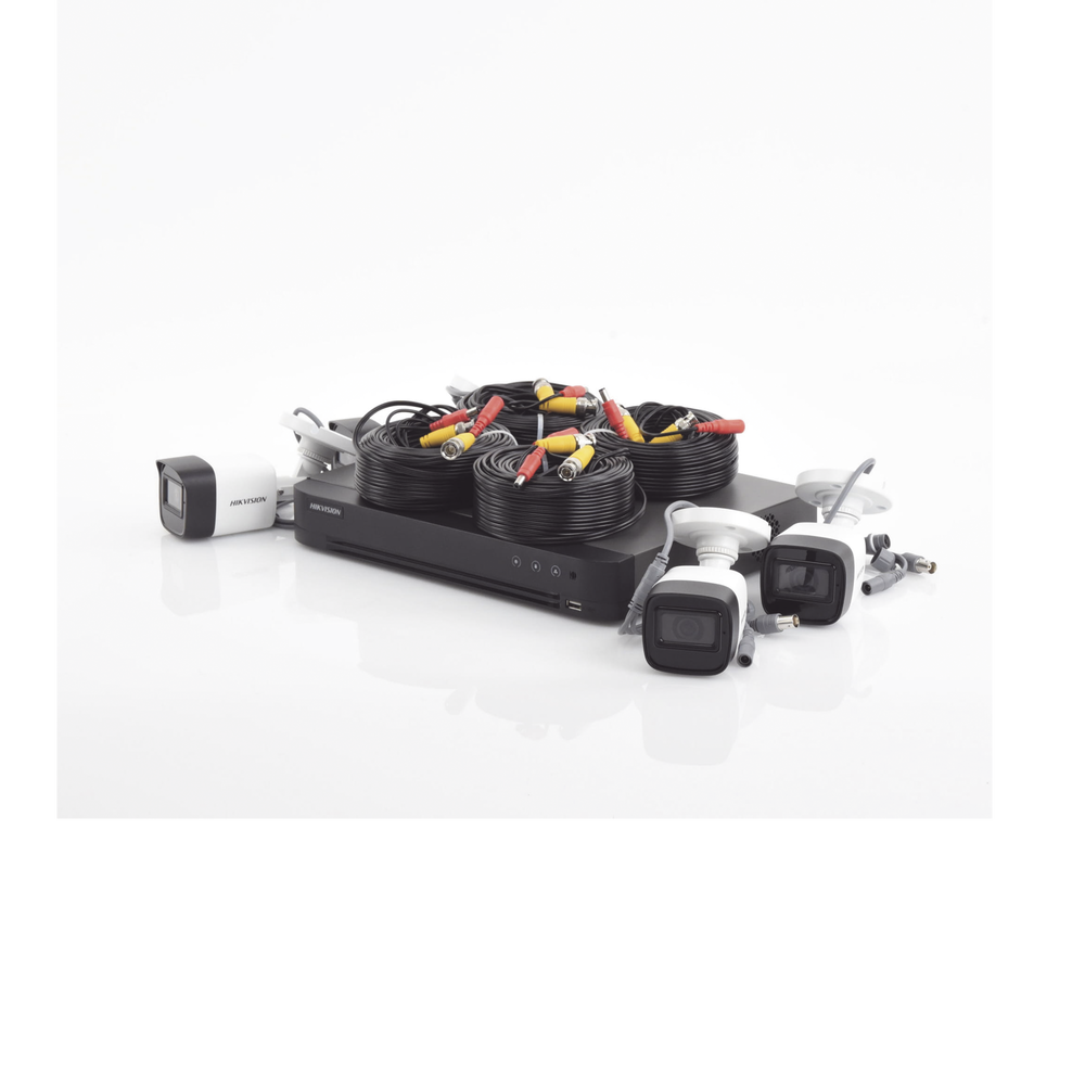 (MICRÓFONO INTEGRADO) KIT TURBOHD 5 Megapixel / DVR 4 Canales / 4 Cámaras Bala con Micrófono Integrado (exterior 2.8 mm) / Fuente de Poder / Accesorios de Instalación - Image 4