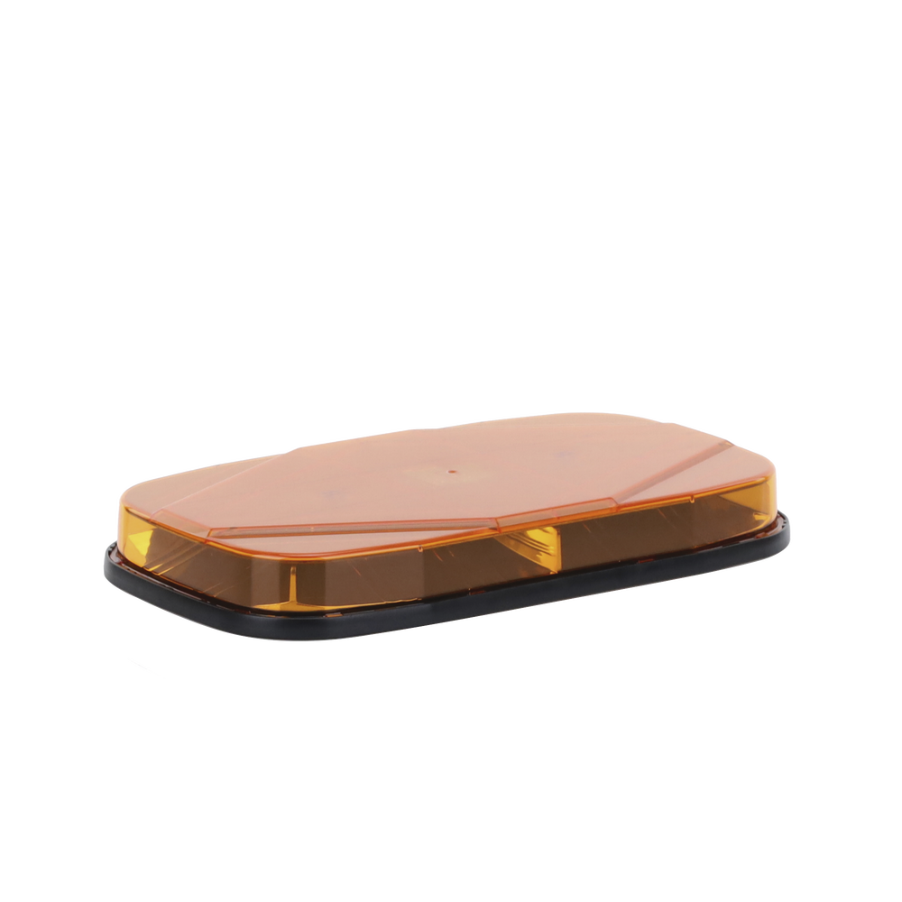 Mini barra de luces. 24 LED, 15 pulgadas, Highlighter LED, Ambar, Domo Ambar, Montaje Permanente, Ideal para Seguridad Privada