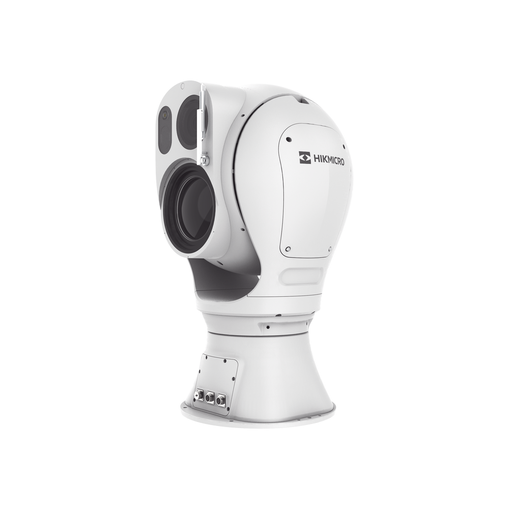 Esfera Punta de Poste IP Dual / Térmica 38 a 190 mm ( 1280 x 1024) + Óptico 100X (4 Megapixel) / Iluminación 3000 mts Laser / IP67 / microSD