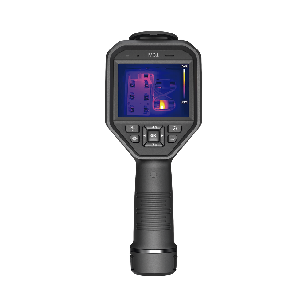 M31 - Cámara Termográfica Portátil Dual / Lente Térmico 9.7 mm (384 x 288) / Lente Óptico (8 Megapixel) / WiFi / IP54 / Ranura MicroSD hasta 64 Gb  / Hasta 5 Horas de Funcionamiento Continuo