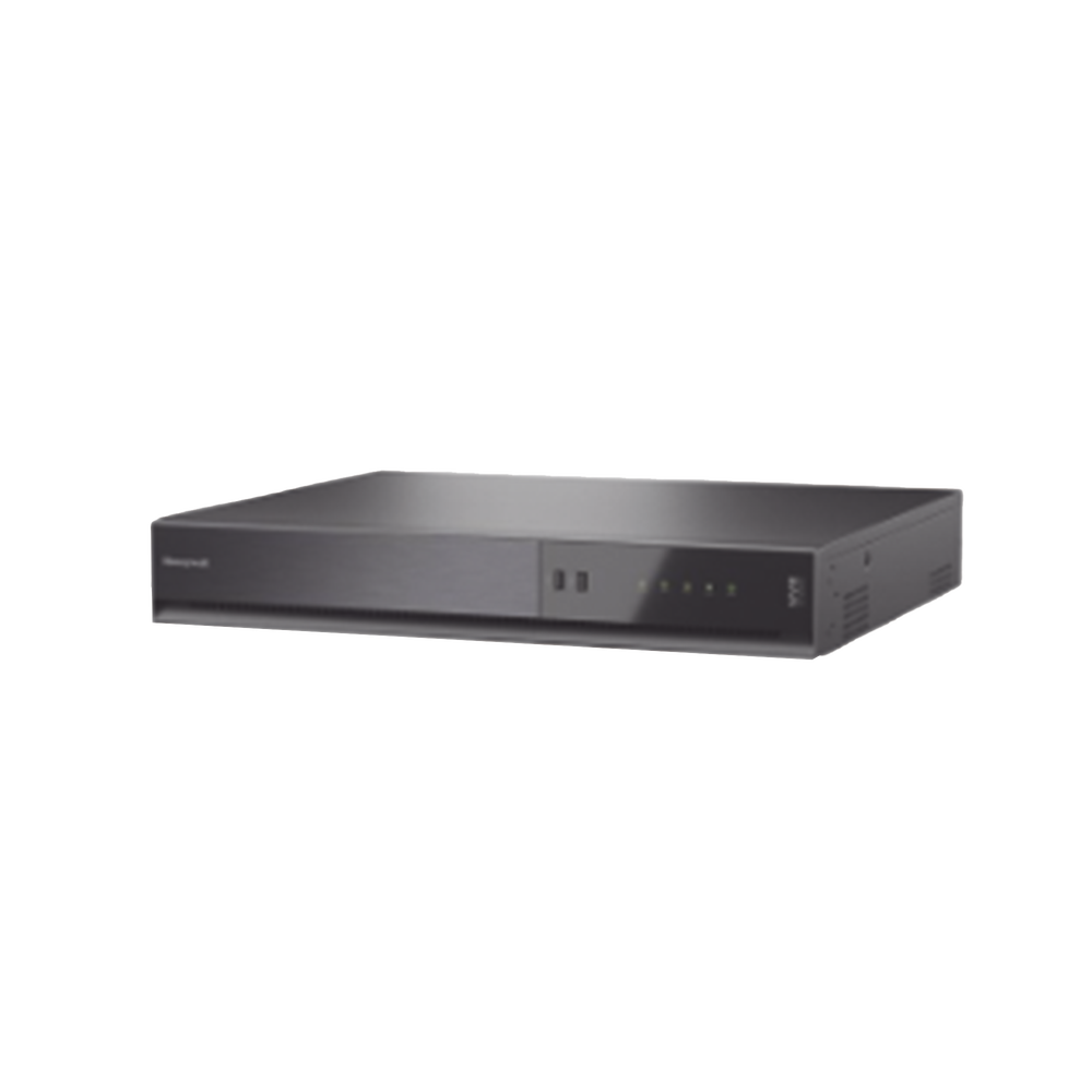NVR 8MP 4K / 32 Canales IP / 16 Puertos PoE+ / H.265 / ONVIF / NDAA / Soporta 40 TB (No Incluido) / Audio y Alarmas I/O / Soporta IA Serie 35 / Honeywell Security