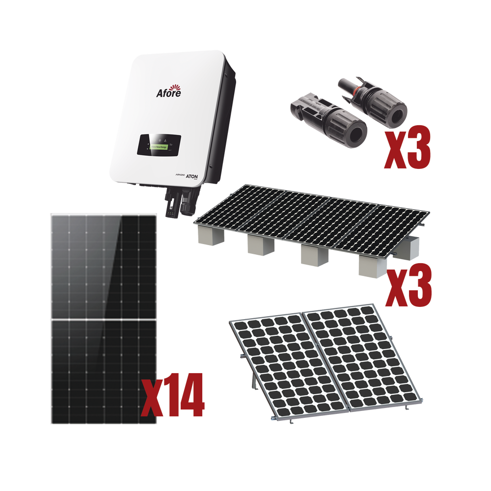 Kit Solar Interconexion / 8kW 220Vca / Inversor AFORE / Montaje Incluido