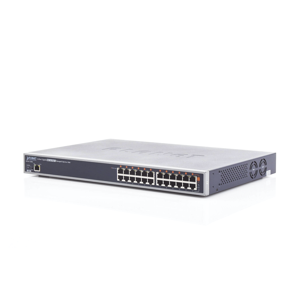 Inyector HUB high PoE 802.3at (Mid-span) administrable de 12 puertos 10/100/1000 Mbps - Image 2