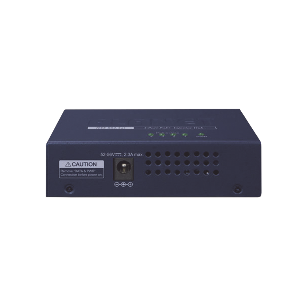Inyector High PoE, de 4 Puertos Gigabit de Entrada, 4 Puertos PoE 802.3af/at Gigabit de Salida Para Cada Puerto, Hasta 30 W por interfaz - Image 2