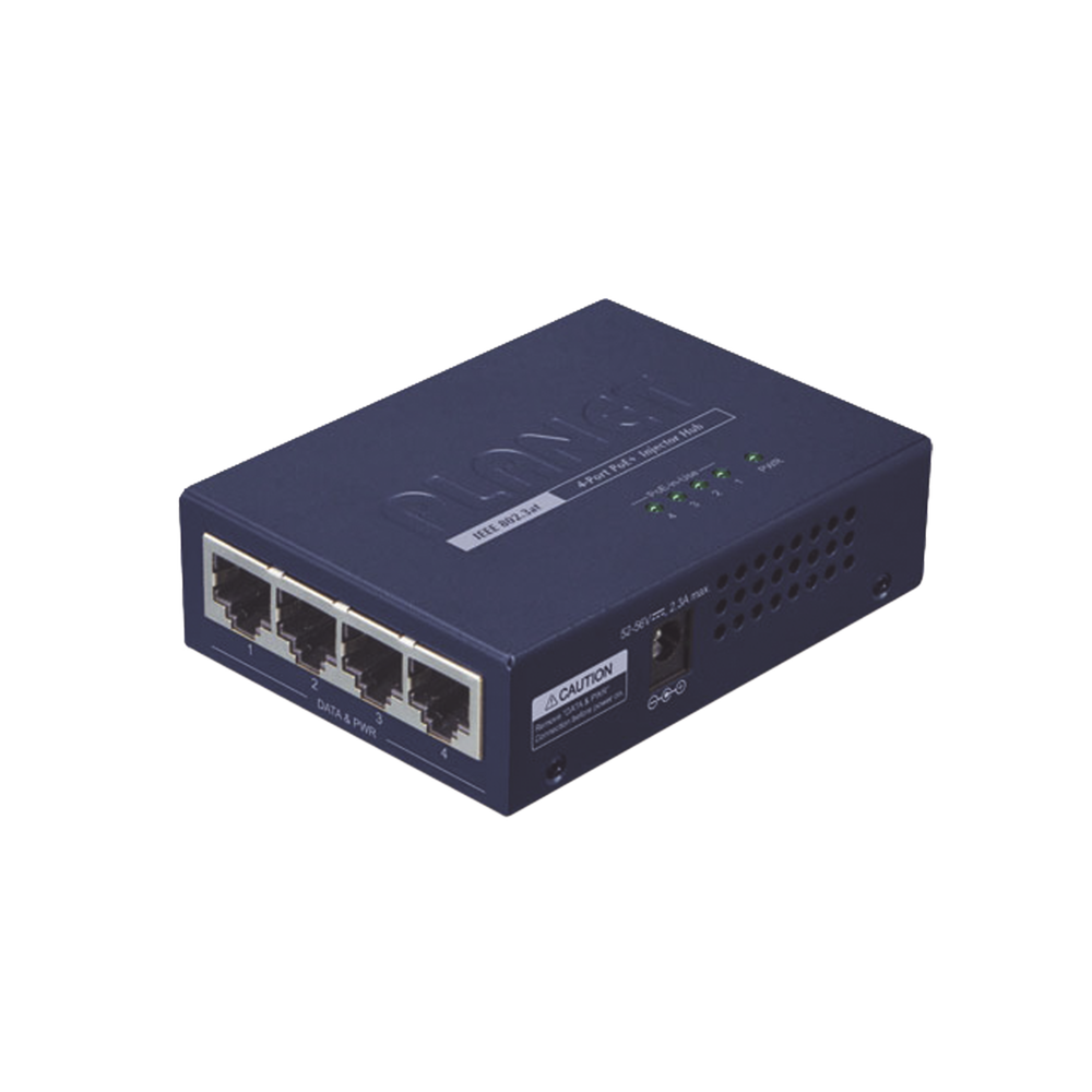 Inyector High PoE, de 4 Puertos Gigabit de Entrada, 4 Puertos PoE 802.3af/at Gigabit de Salida Para Cada Puerto, Hasta 30 W por interfaz - Image 3