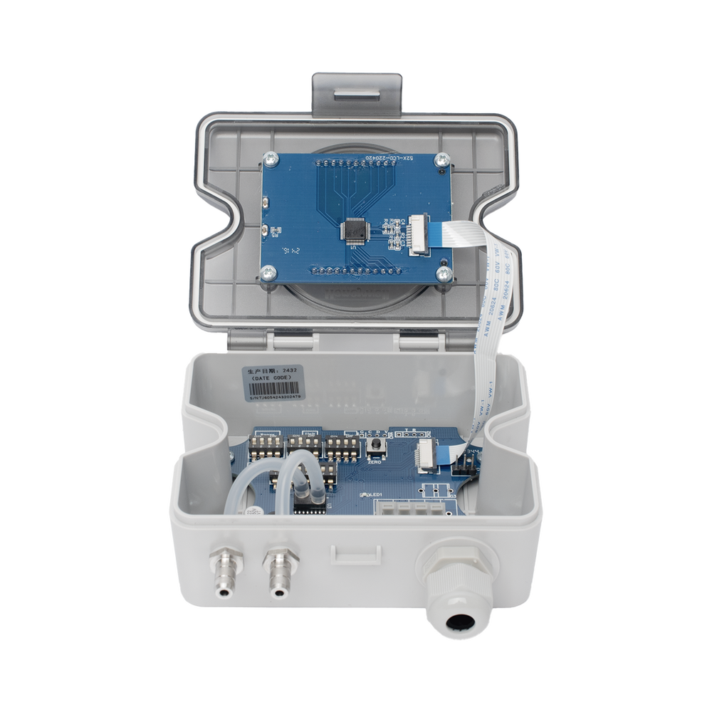 Trasmisor diferencial de presión de aire DP XMTR, 10000Pa, Modbus, LCD - Image 2