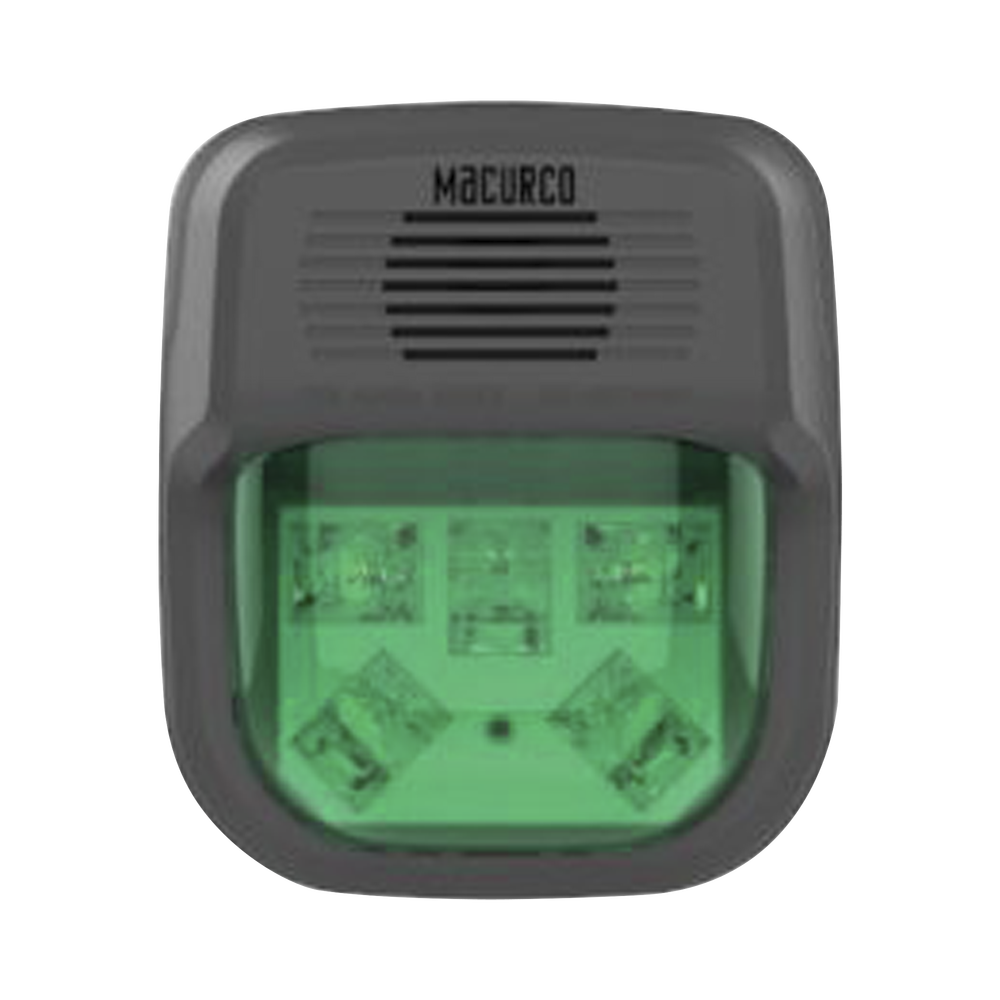Sirena Estrobo Color Verde Para Paneles y Detectores Macurco