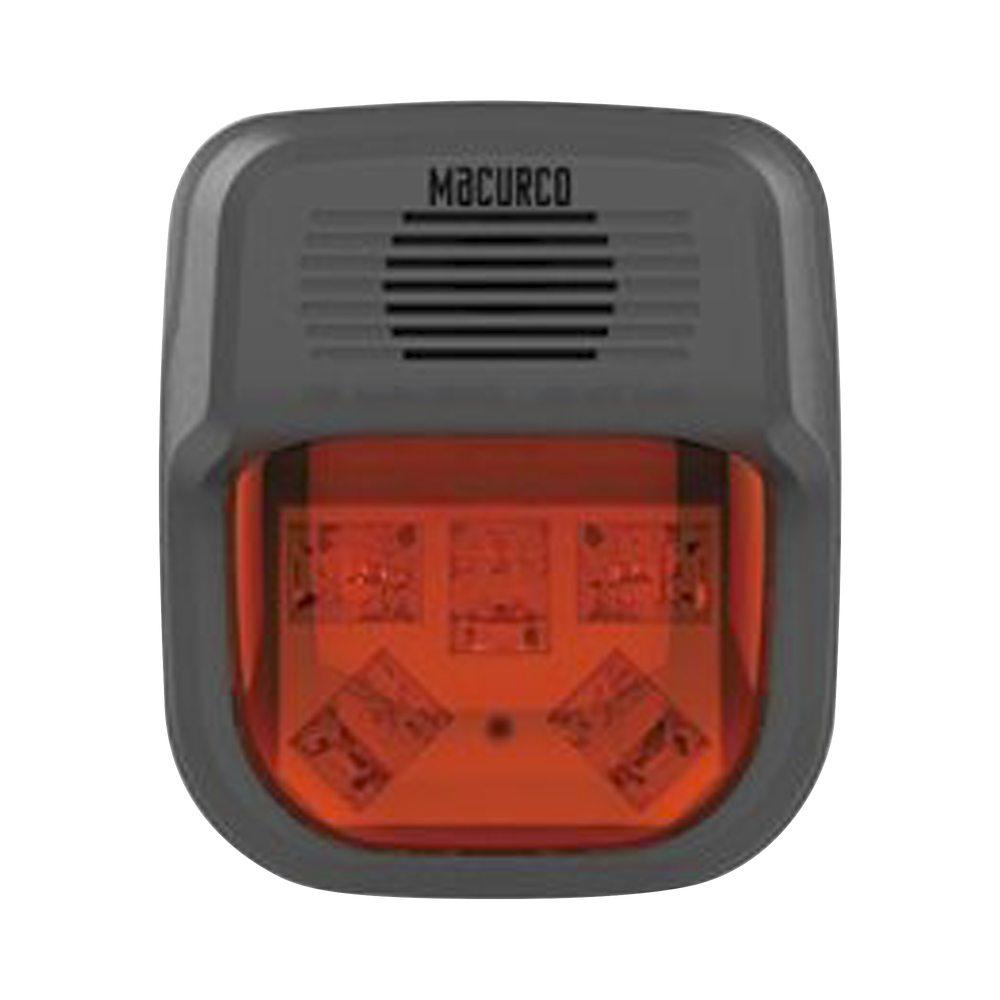 Sirena Estrobo Rojo Para Paneles y Detectores Macurco