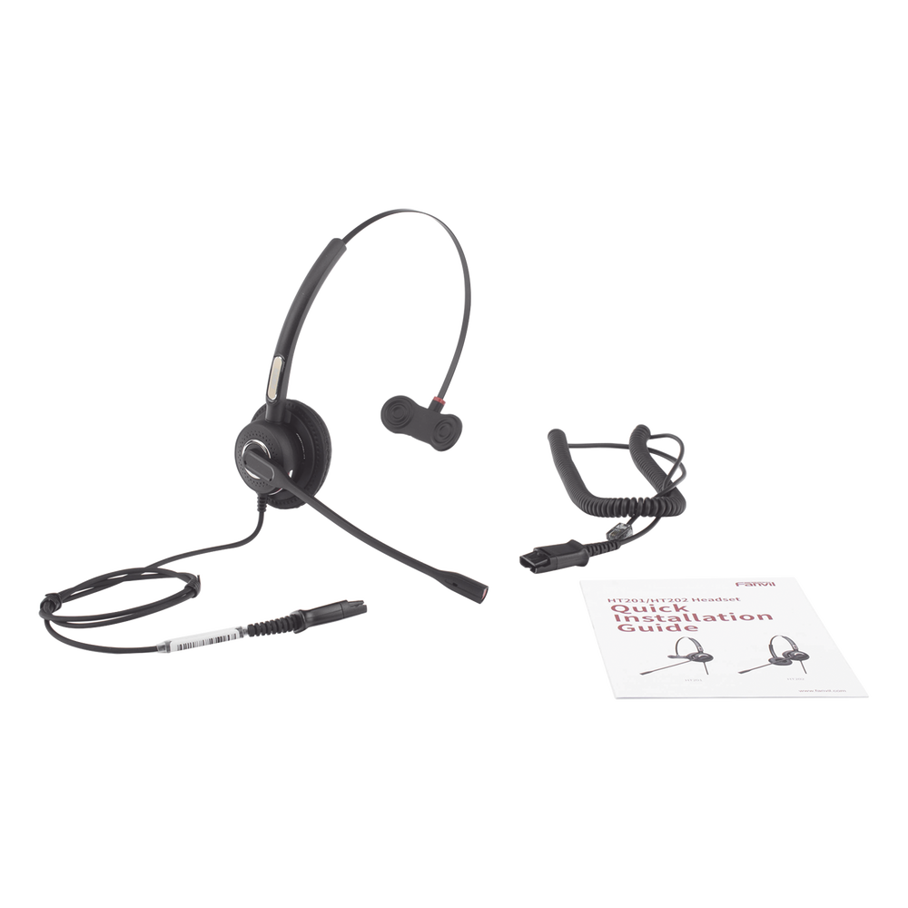 Diadema monoaural con tecnología antishock para teléfonos IP FANVIL y Polycom con micrófono de cancelación de ruido, larga durabilidad - Image 6