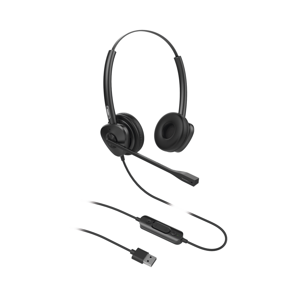 Diadema binaudal (duo) con tecnología antishock para teléfonos IP FANVIL USB con micrófono de cancelación de ruido, larga durabilidad - Image 2