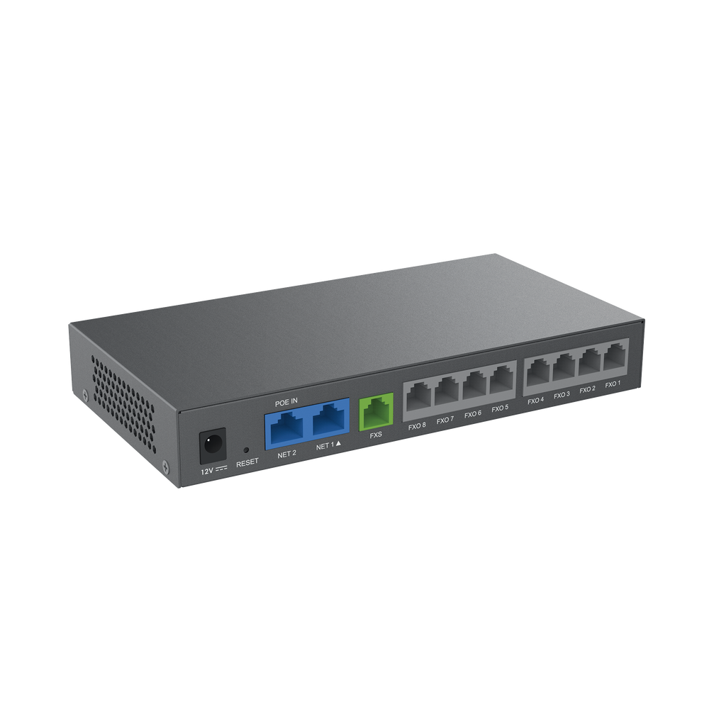 Gateway Analógico 8 FXO (Conectar Lineas Analógicas) / 3 Perfiles SIP / 1 Puerto FXS / NAT de Alto Rendimiento / Soporte Lifeline / Fax T.38 / Cifrado AES / Failover SIP / Conferencia de Voz 3 Vías - Image 3