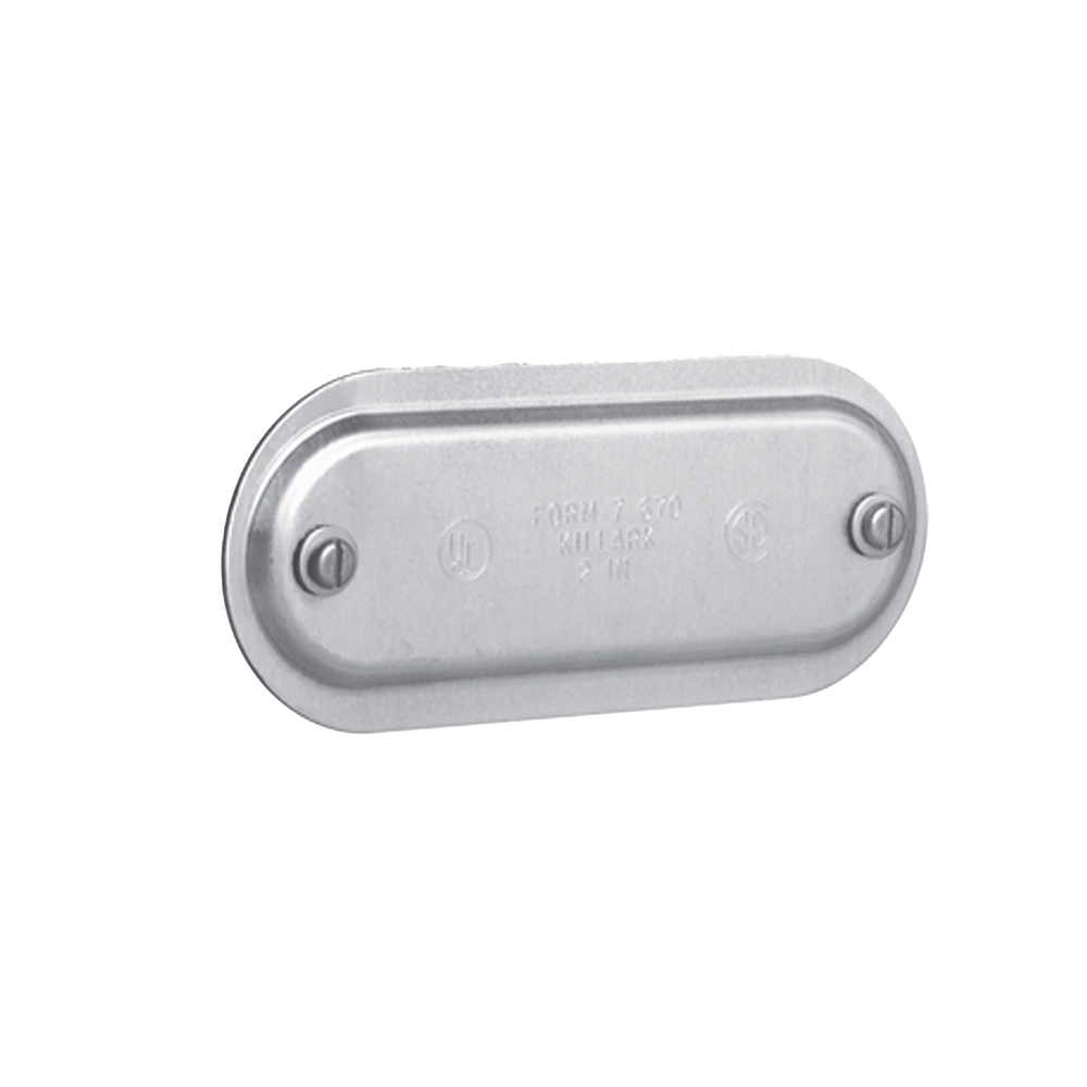 Tapa de Aluminio para Caja Condulet Ovalada de 3/4".