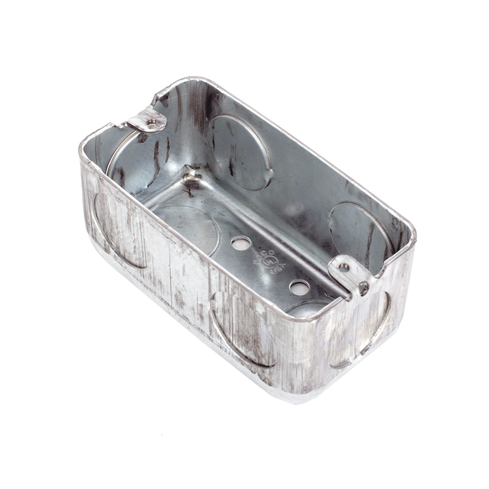 Caja (Chalupa) 4x2" / Profundidad 1-7/8" / 7 Entradas de 3/4" / Troquelada. - Image 2