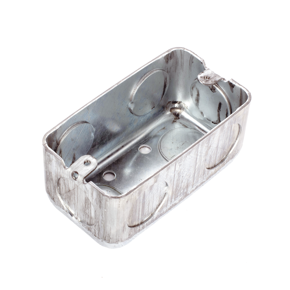 Caja (Chalupa) 4x2" / Profundidad 1-7/8" / 7 Entradas de 3/4" / Troquelada. - Image 4