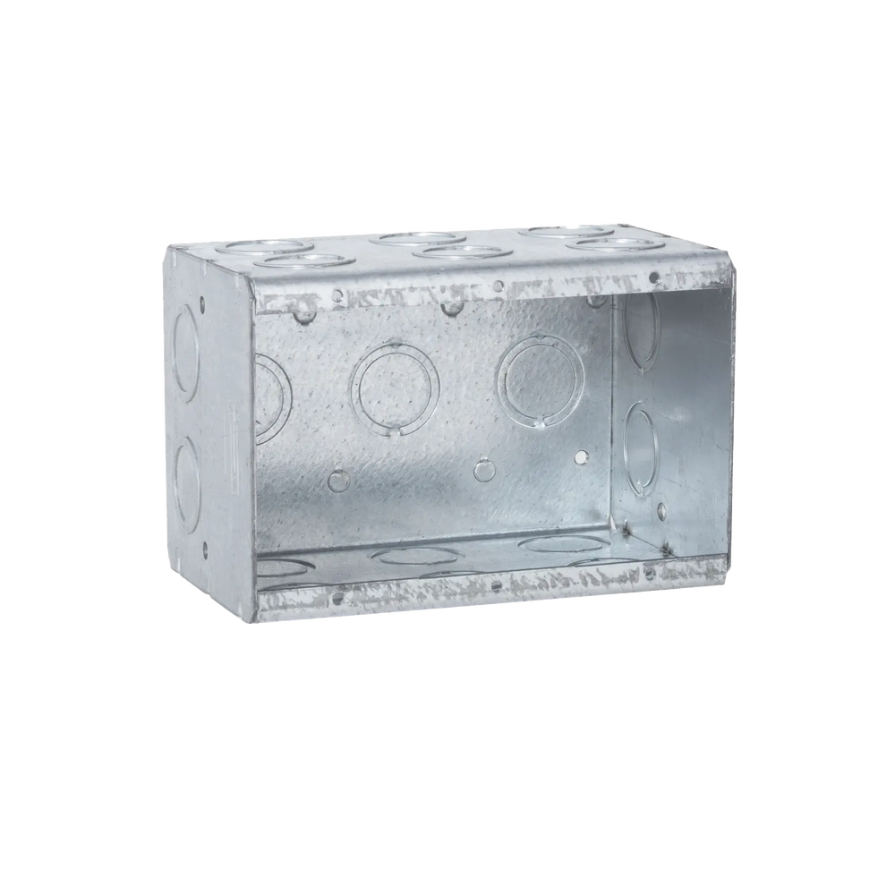 Caja Multigang de 3 Gangs/ Profundidad de 3-1/2 Pulgadas (8.89 cm)/ 19 Entradas de 1/2 - 3/4 Pulgadas (1.27 - 1.91 cm)