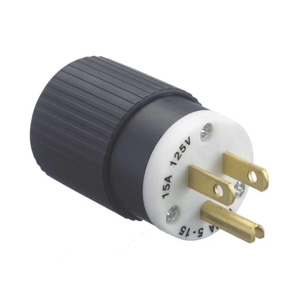 Clavija Negra 15 A 125 V CA 2 Polos 3 Hilos (NEMA 5-15P). - Image 3