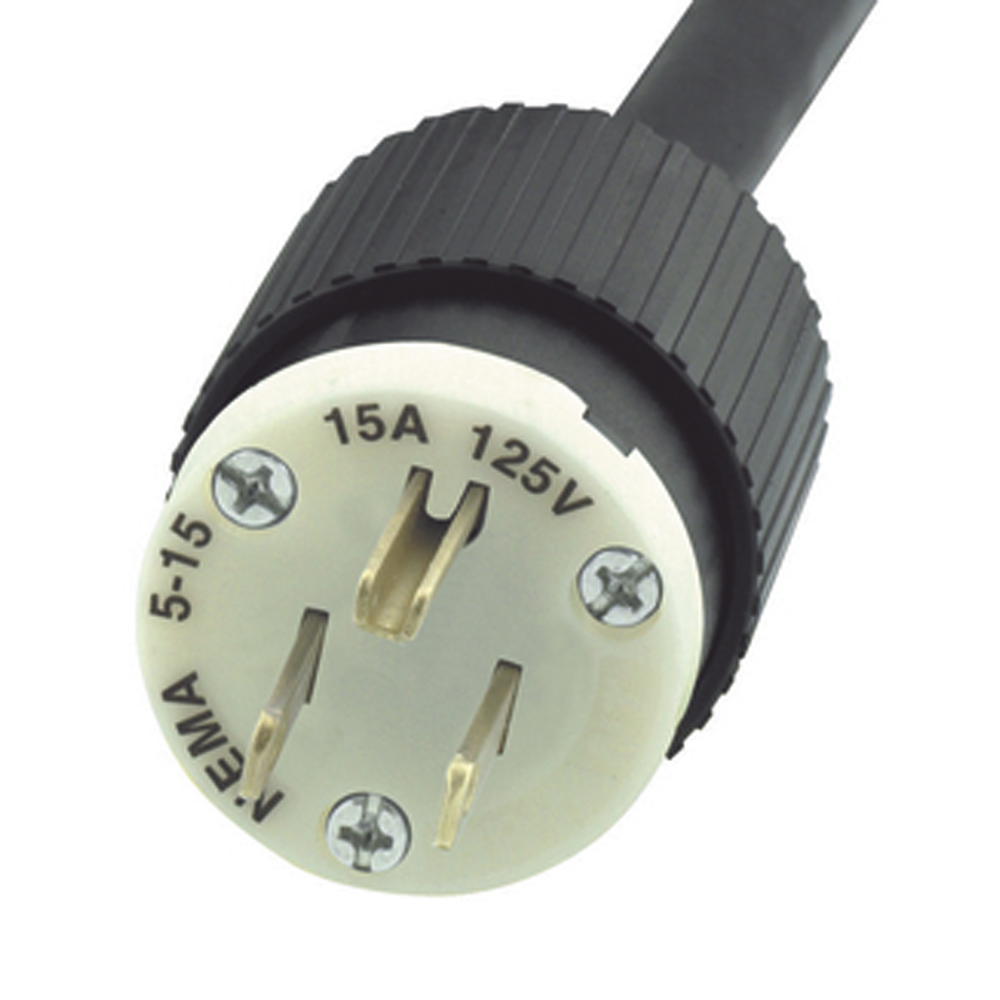 Clavija Negra 15 A 125 V CA 2 Polos 3 Hilos (NEMA 5-15P). - Image 4