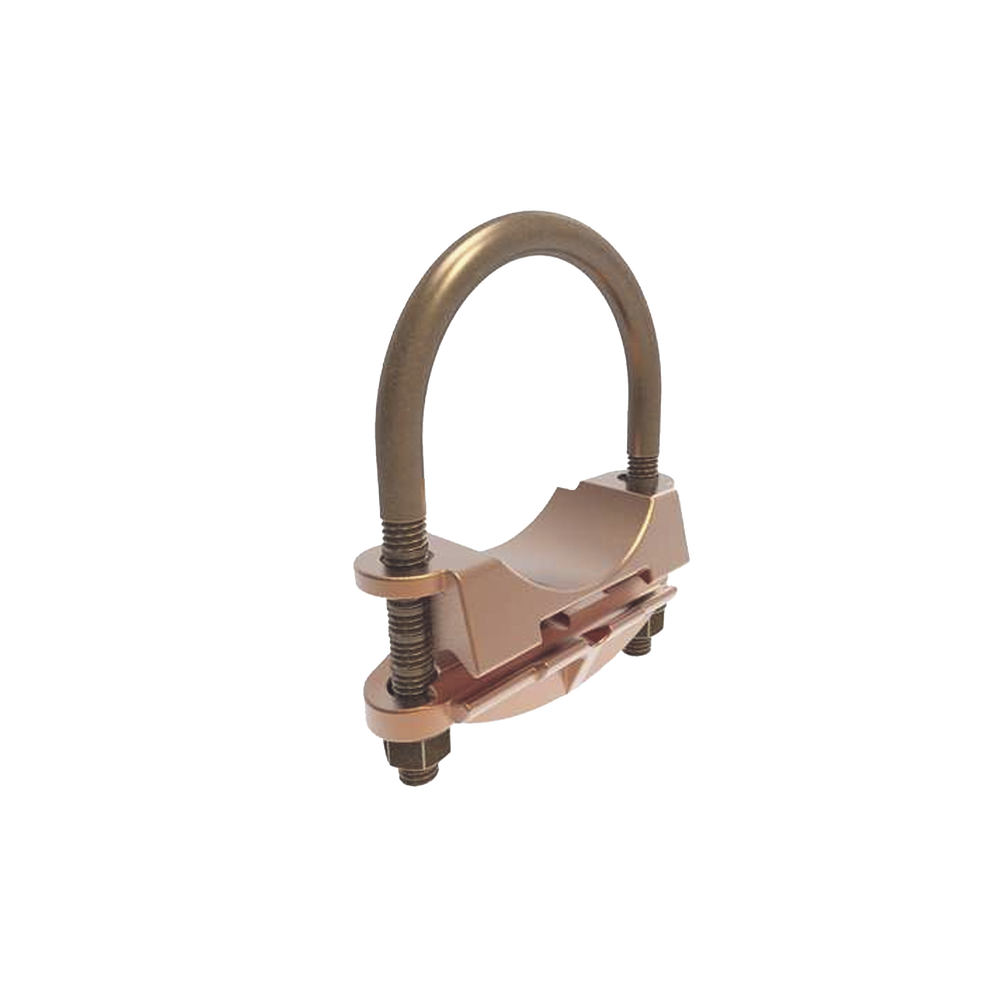 Conector Mecánico para Cable Calibre 4 a 2/0 AWG / Paralelo o 90° Grados a Tubo de 1 1/4" o Varilla de 1 3/8" - 1 1/2".