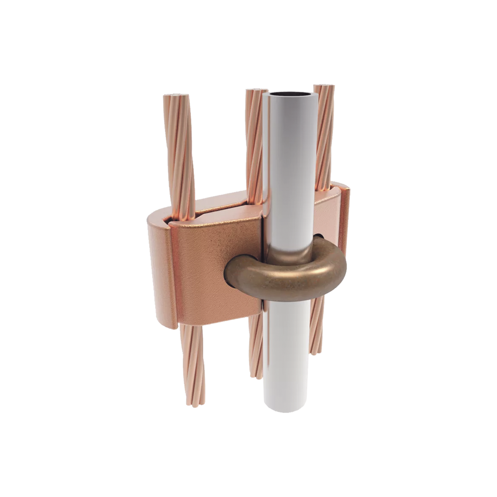 Conector Mecánico para 3 Cables para Calibre 2/0 AWG - 250 KCMIL a Tubería de 3/8" o Varilla 5/8" - 3/4". - Image 5