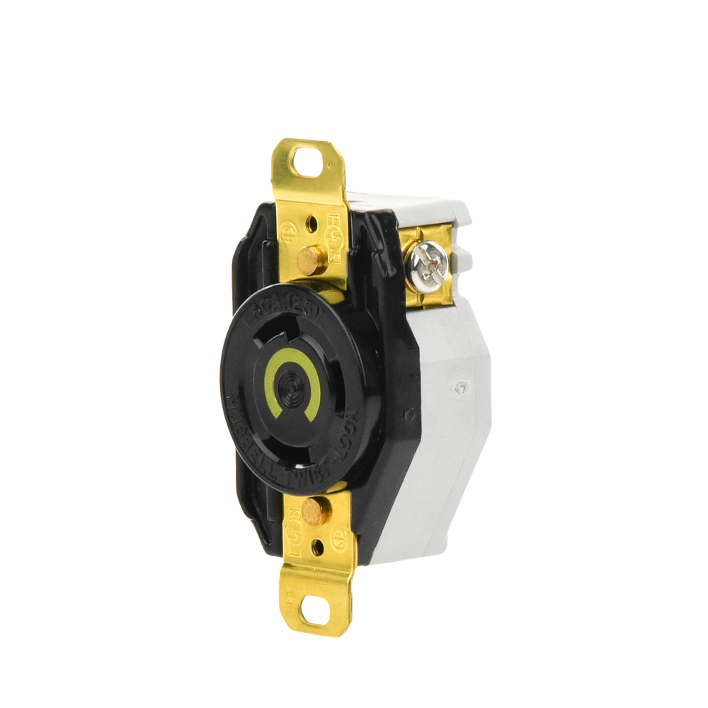 Recept?culo de Media Vuelta Industrial 30 A 125 V CA 2 Polos 3 Hilos (Nema L5-30R) Color Negro - Image 4
