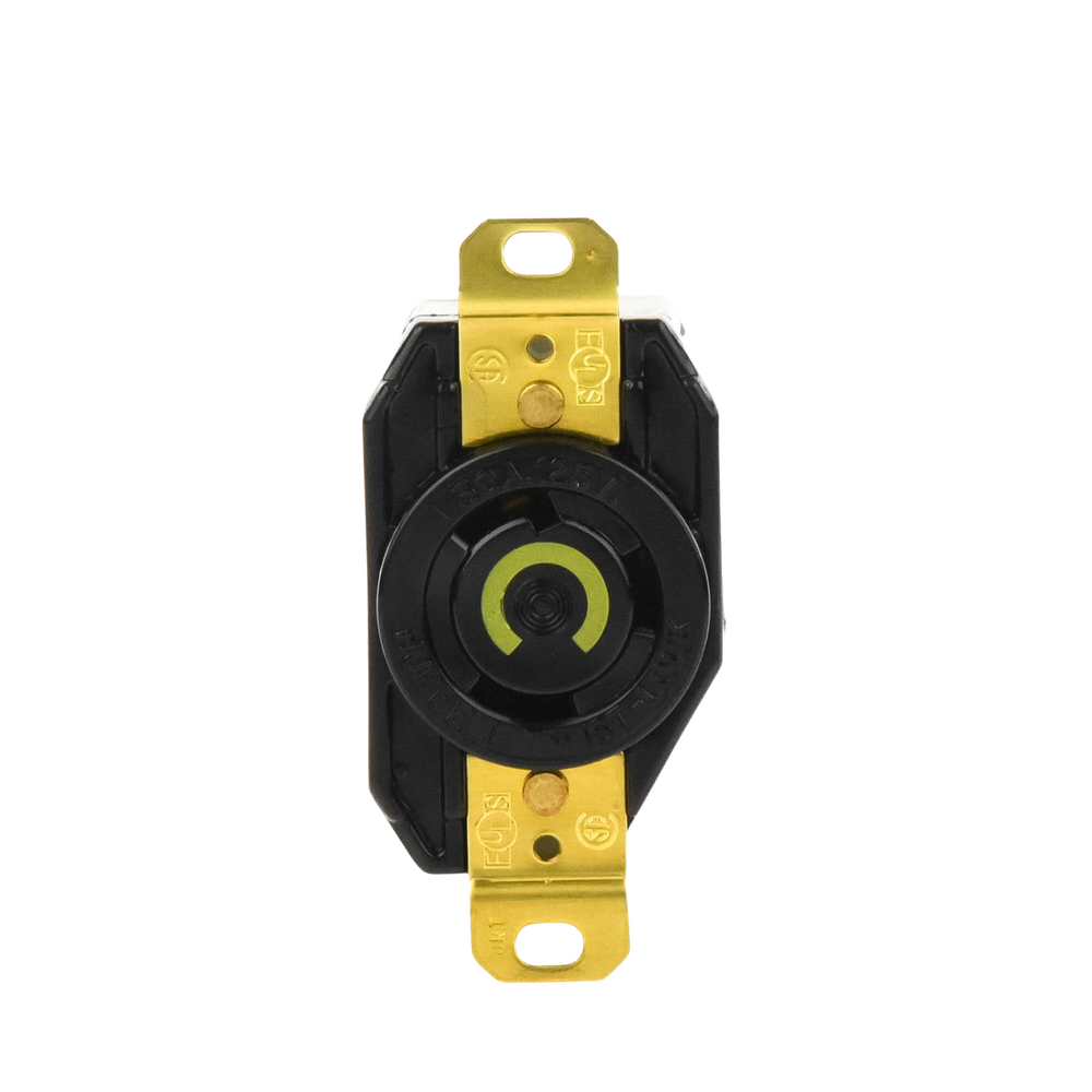 Recept?culo de Media Vuelta Industrial 30 A 125 V CA 2 Polos 3 Hilos (Nema L5-30R) Color Negro - Image 5