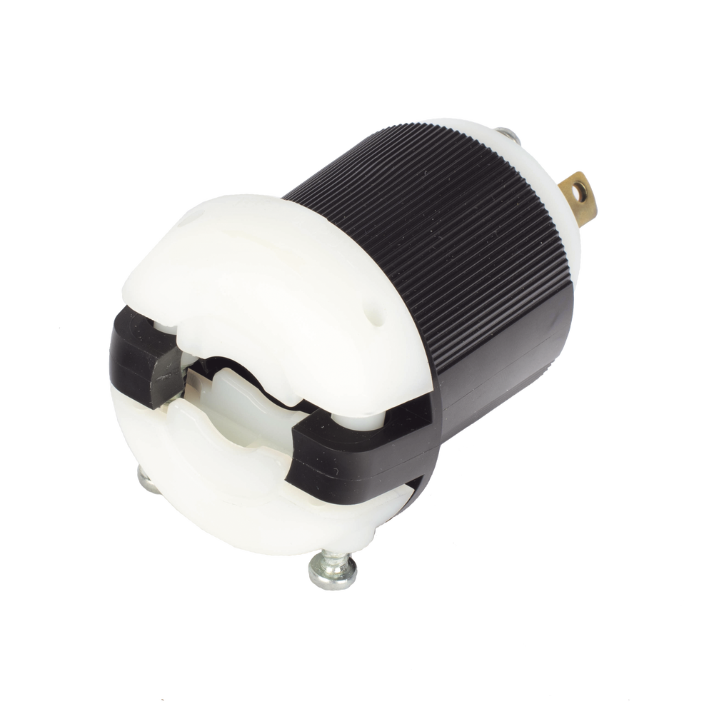 Clavija Industrial con Bloqueo de Media Vuelta / 30 A 250 V CA / 2 Polos 3 Hilos / Color Blanco y Negro / Nema L6-30P. - Image 3