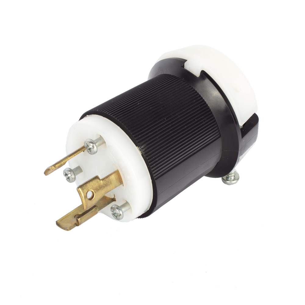 Clavija Industrial con Bloqueo de Media Vuelta / 30 A 250 V CA / 2 Polos 3 Hilos / Color Blanco y Negro / Nema L6-30P. - Image 4